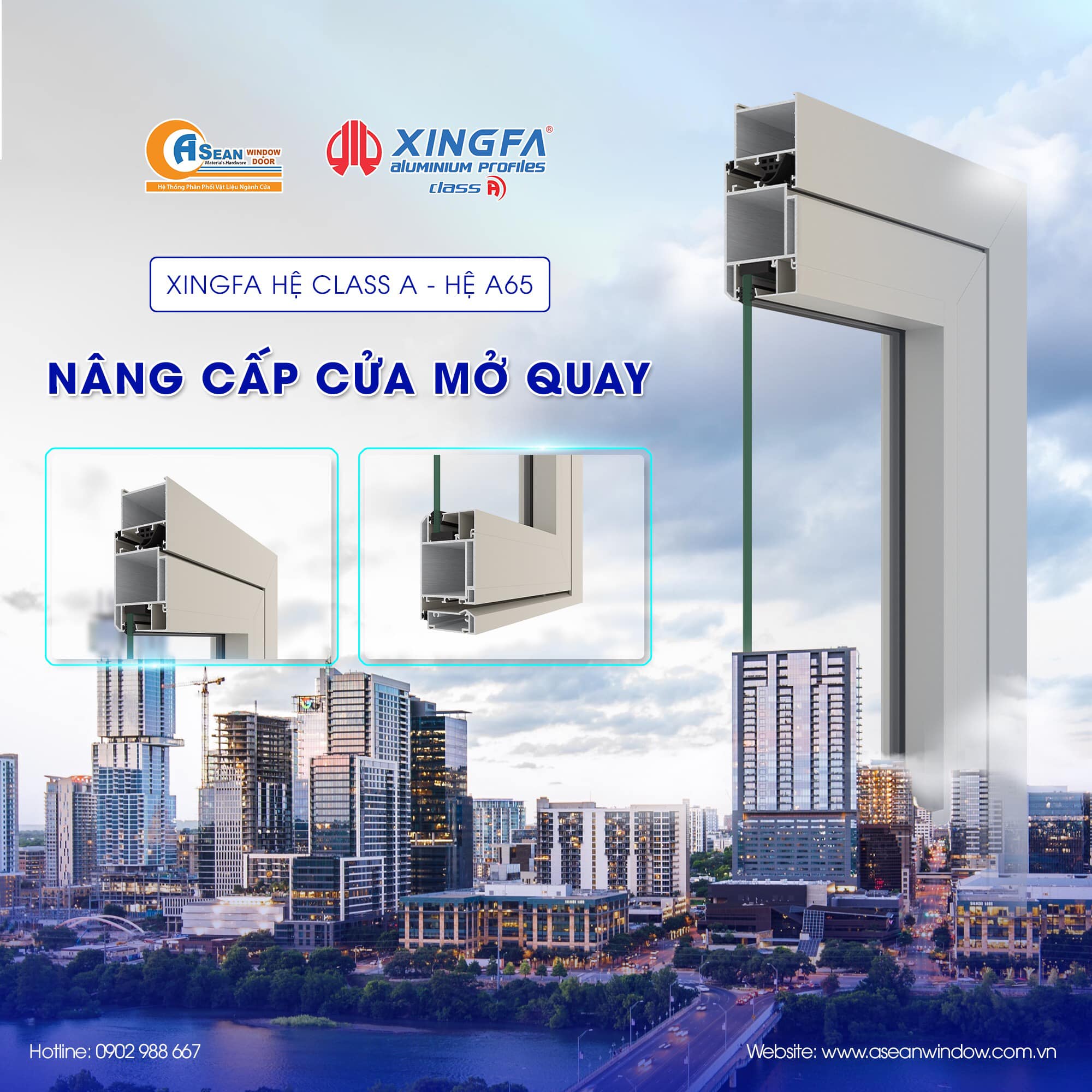 profile nhôm Xingfa hệ Class A – hệ A65