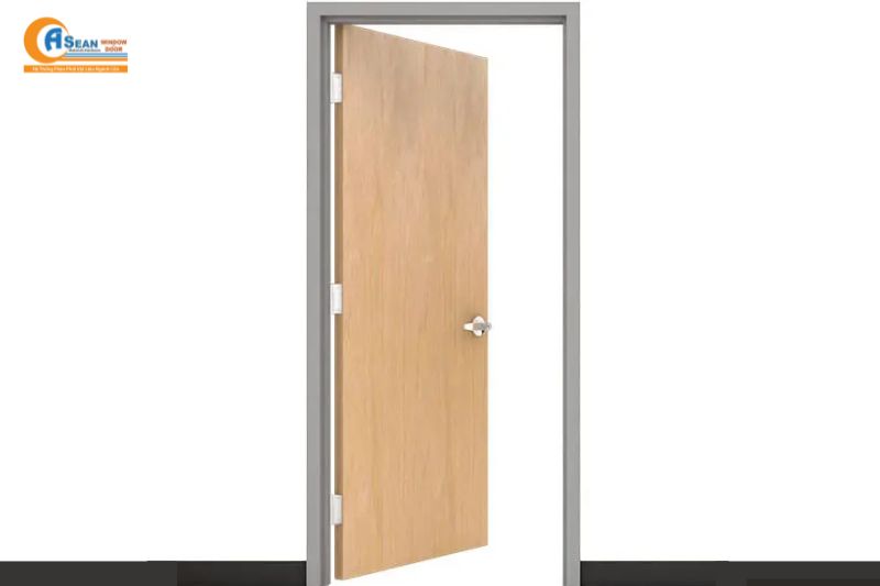 cửa nhôm giả gỗ 1 cánh