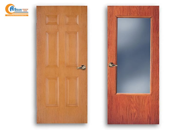 cửa nhôm giả gỗ 1 cánh