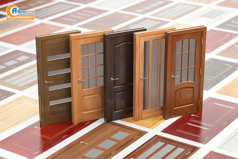 cửa nhôm giả gỗ 1 cánh