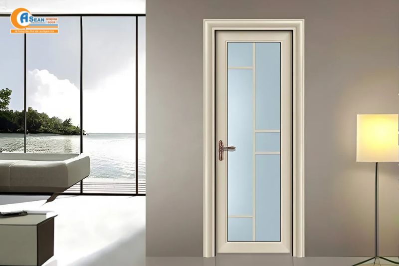 cửa nhôm xingfa 1 cánh phòng ngủ
