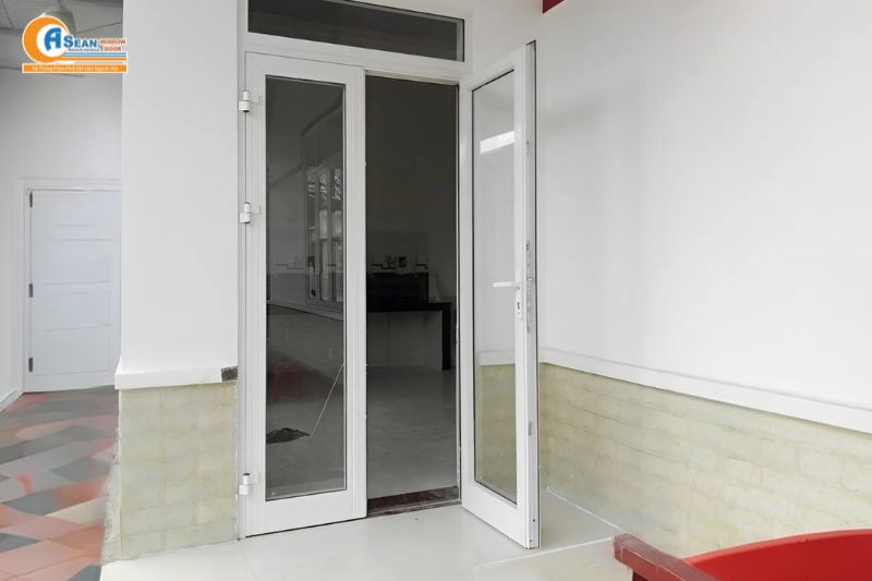 mẫu cửa nhôm 2 cánh hệ 55