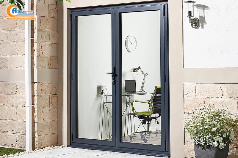 mẫu cửa nhôm 2 cánh hệ 55