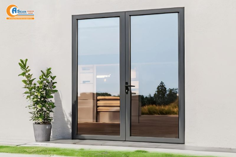 mẫu cửa nhôm 2 cánh hệ 55
