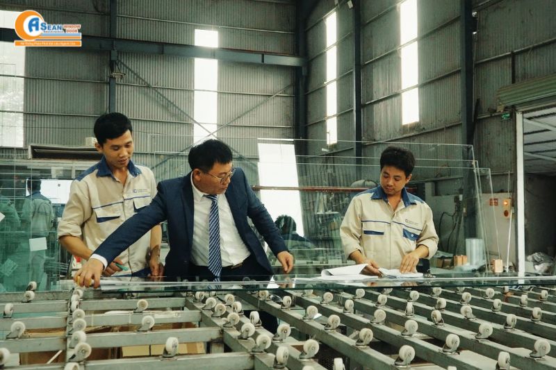 cách trừ cửa lùa 2 cánh hệ 55