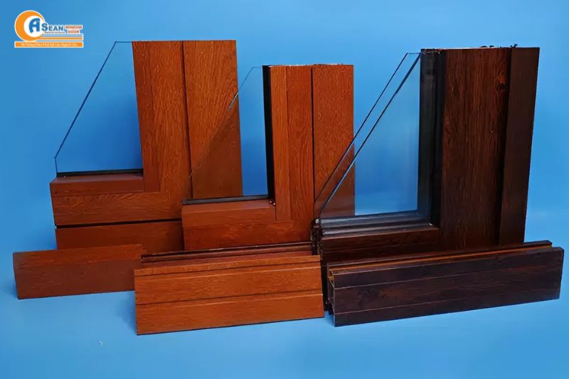 Cửa nhôm giả gỗ 2 cánh