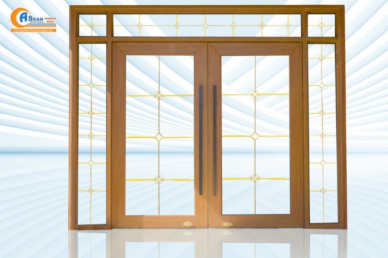 cửa nhôm thủy lực 2 cánh