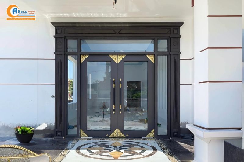 cửa nhôm thủy lực 2 cánh