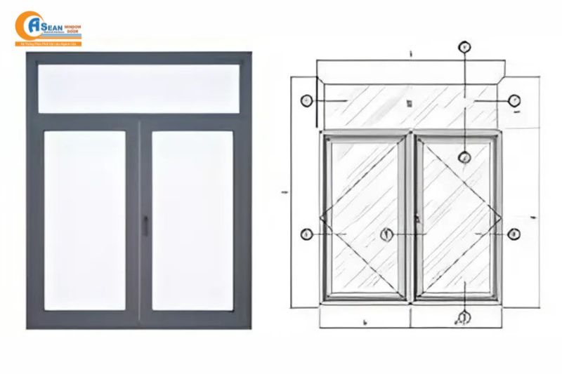cửa sổ lùa 2 cánh