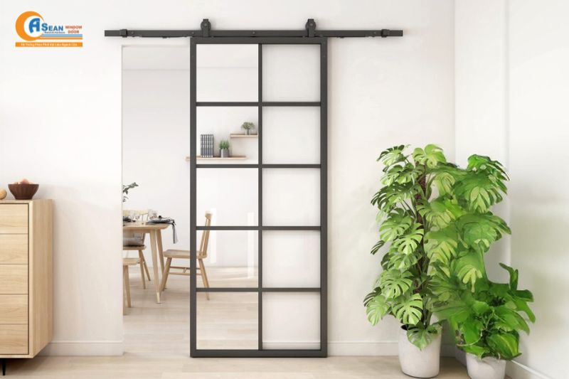 cửa đi lùa 1 cánh hệ 55