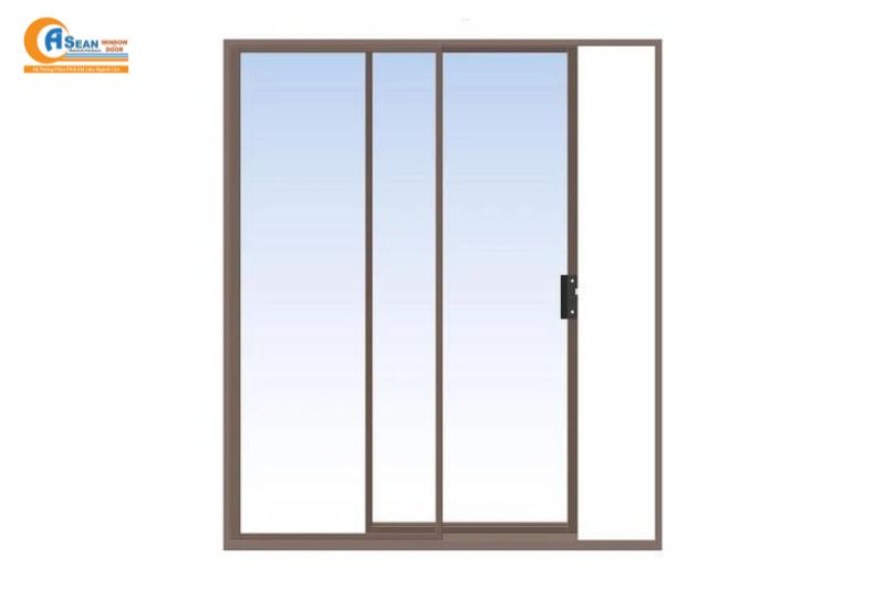 cửa đi lùa 2 cánh hệ 55