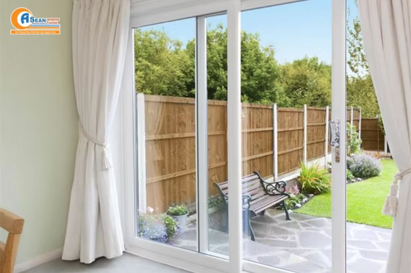 cửa đi lùa 2 cánh hệ 55