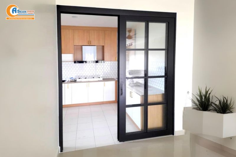 Cửa lùa hệ 55 vát cạnh