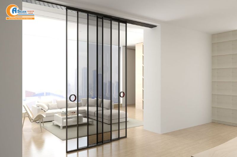 Cửa lùa hệ 55 vát cạnh