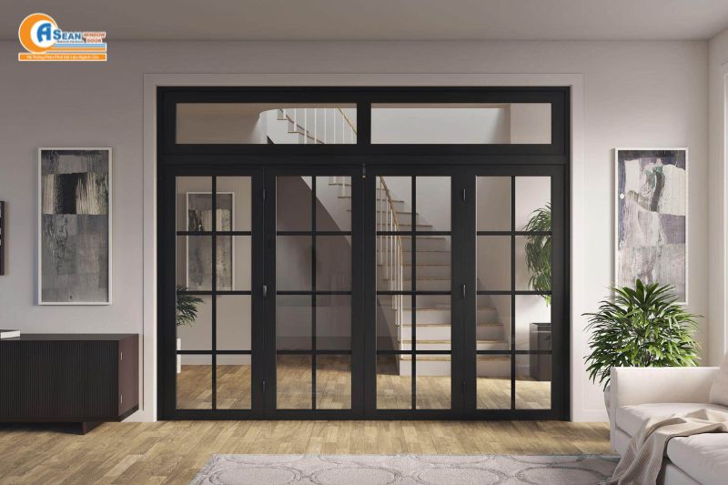 cửa nhôm hệ 55 4 cánh