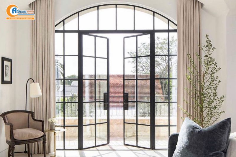 cửa nhôm Xingfa 4 cánh hệ 55