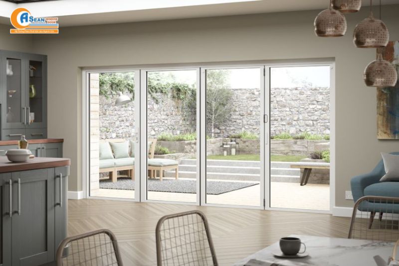 mẫu cửa nhôm Xingfa 4 cánh đẹp