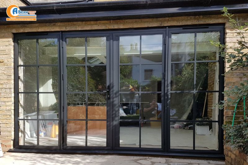 mẫu cửa nhôm Xingfa 4 cánh đẹp