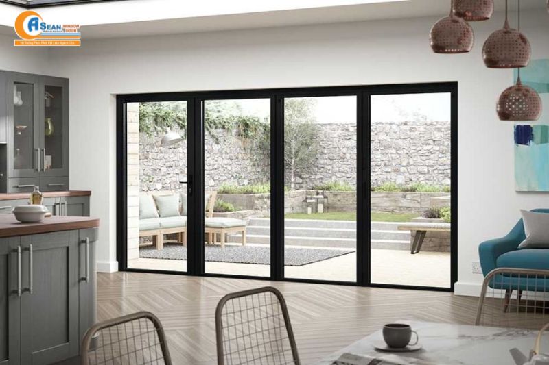 mẫu cửa nhôm Xingfa 4 cánh đẹp