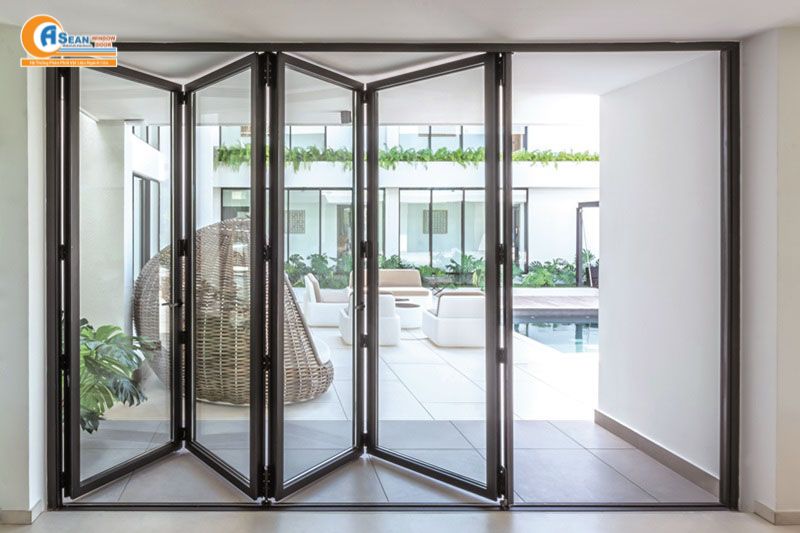 mẫu cửa nhôm Xingfa 4 cánh đẹp