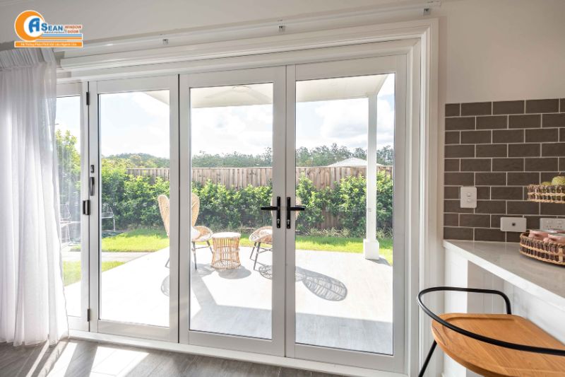 mẫu cửa nhôm Xingfa 4 cánh đẹp