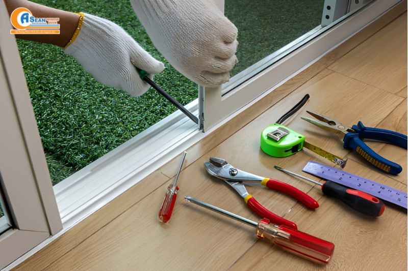Cách tháo cửa lùa nhôm kính