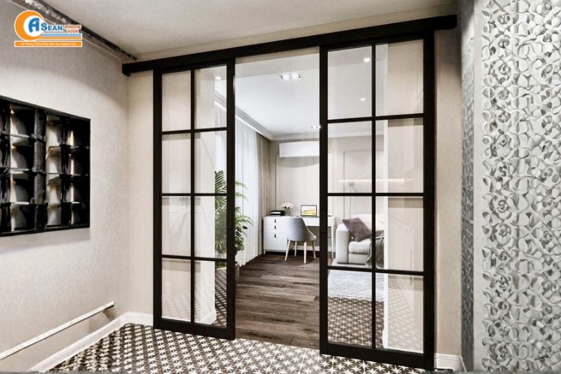 Cửa Nhôm Xingfa Màu Đen