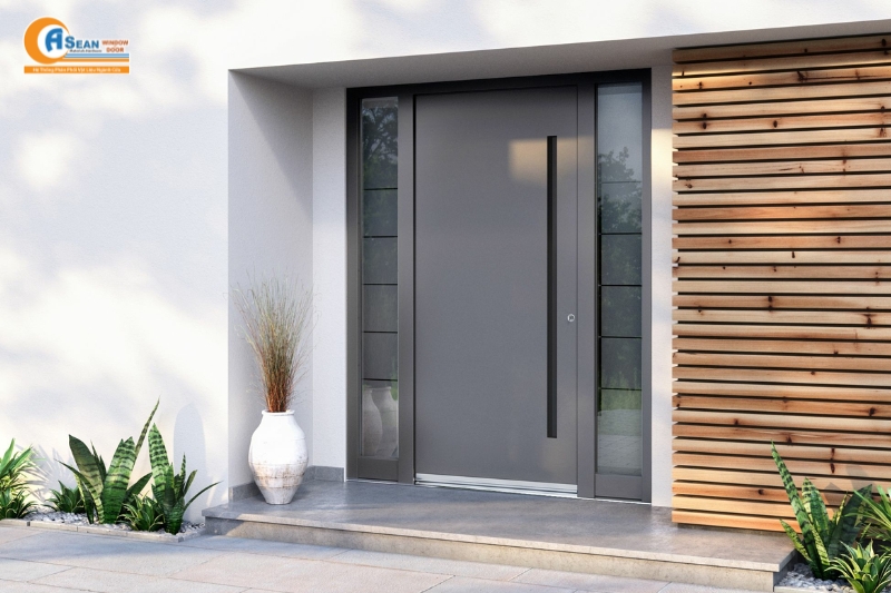 Cửa Nhôm Xingfa Màu Xám Ghi