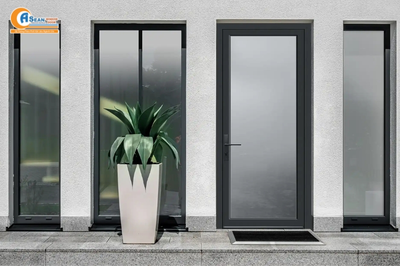 Cửa Nhôm Xingfa Màu Xám Ghi