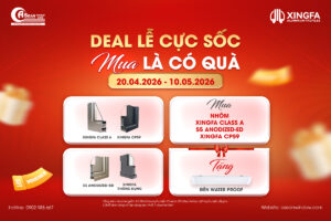 Chương trình khuyến mãi 30/04 Mua nhôm Xingfa tặng đèn Luvia