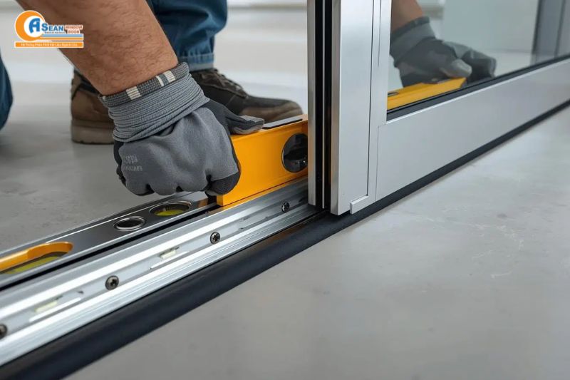 bánh xe cửa lùa nhôm hệ 55