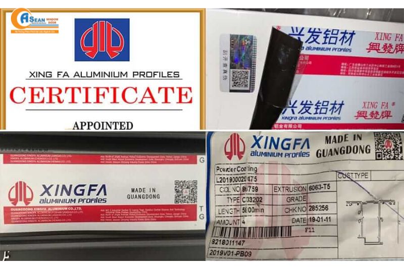 các loại cửa nhôm Xingfa