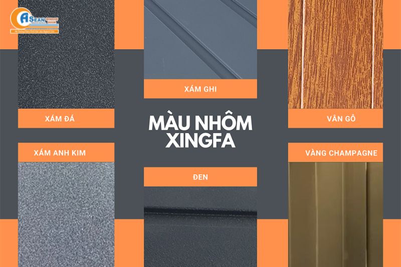 các loại màu nhôm xingfa