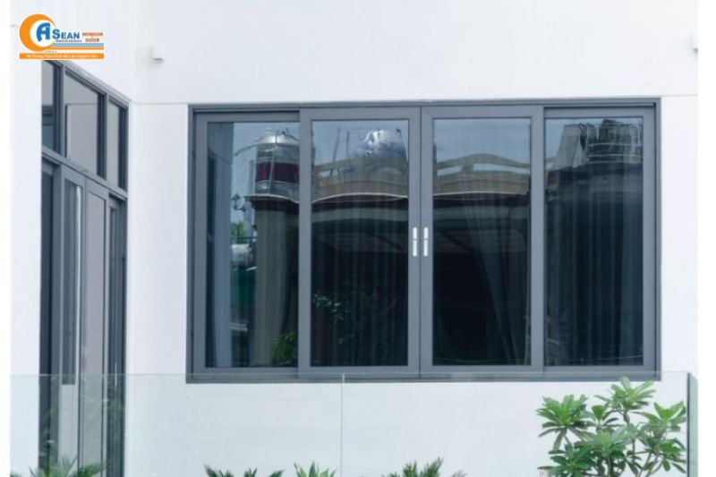 cách trừ cửa sổ lùa 4 cánh hệ 55