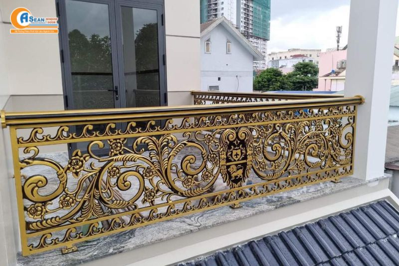 mẫu lan can nhôm đúc đẹp