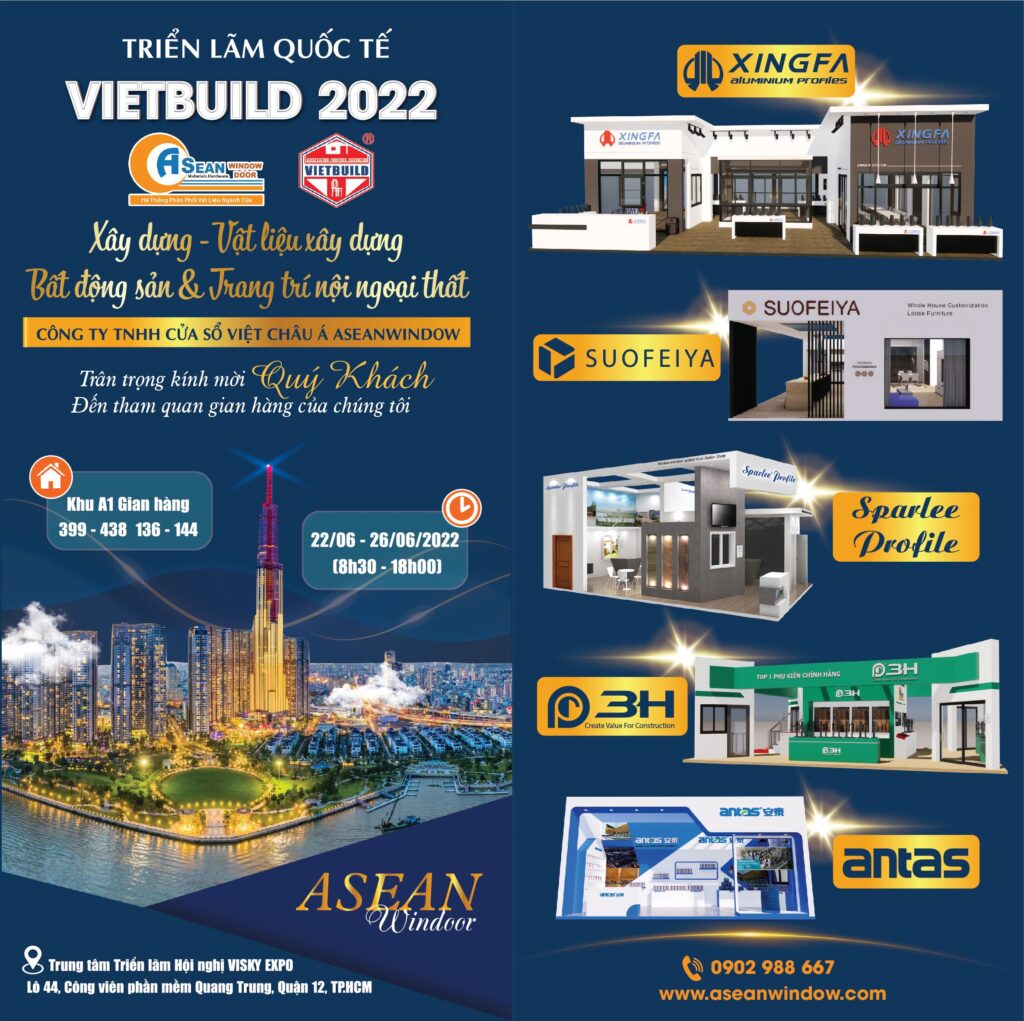 ASEANWINDOW: Thành công bằng chất lượng & uy tín, ấn tượng với số lượng gian hàng kỷ lục tại VietBuild HCM 2022 ASEANWINDOW: Thành công bằng chất lượng & uy tín, ấn tượng với số lượng gian hàng kỷ lục tại VietBuild HCM 2022