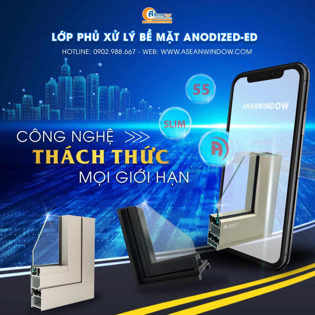 LỚP PHỦ XỬ LÝ BỀ MẶT ANODIZED-ED nhôm Xingfa Class A
