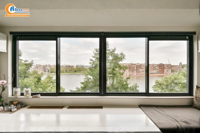 Cửa Sổ Mở Trượt 4 Cánh Nhôm Xingfa